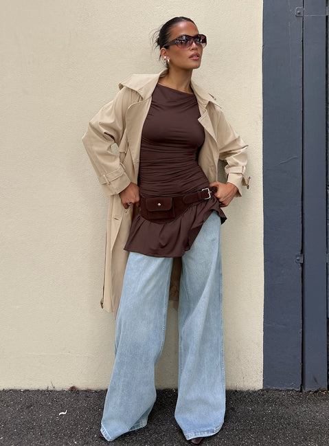 Ramos Low Rise Wide Leg Jeans Light Blue Wash Petite