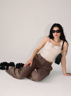 product Princess Polly High Waisted Pants High Waisted Pants High Waisted Pants  Archer Pants Brown Petite