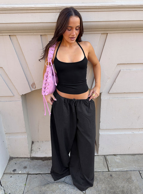 Bungala Oversized Relaxed Pants Black Tall