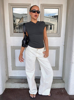 Ellanor Low Rise Straight Leg Jeans White Petite