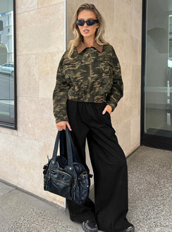 Lunea Concealed Waistband Pants Black Petite