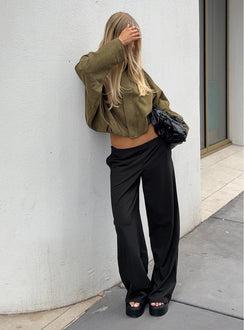 Khane Low Rise Wide Leg Pant Black Tall