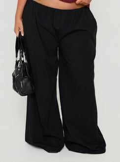 Lunea Concealed Waistband Pants Black Curve