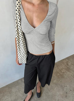 Lunea Concealed Waistband 3/4 Pant Black Tall