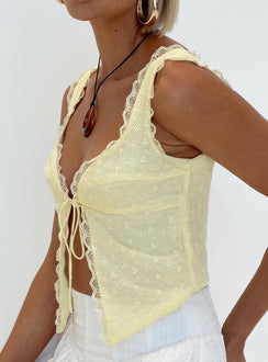 product Princess Polly Sleeveless Square Neck  Merrelle Top Lemon