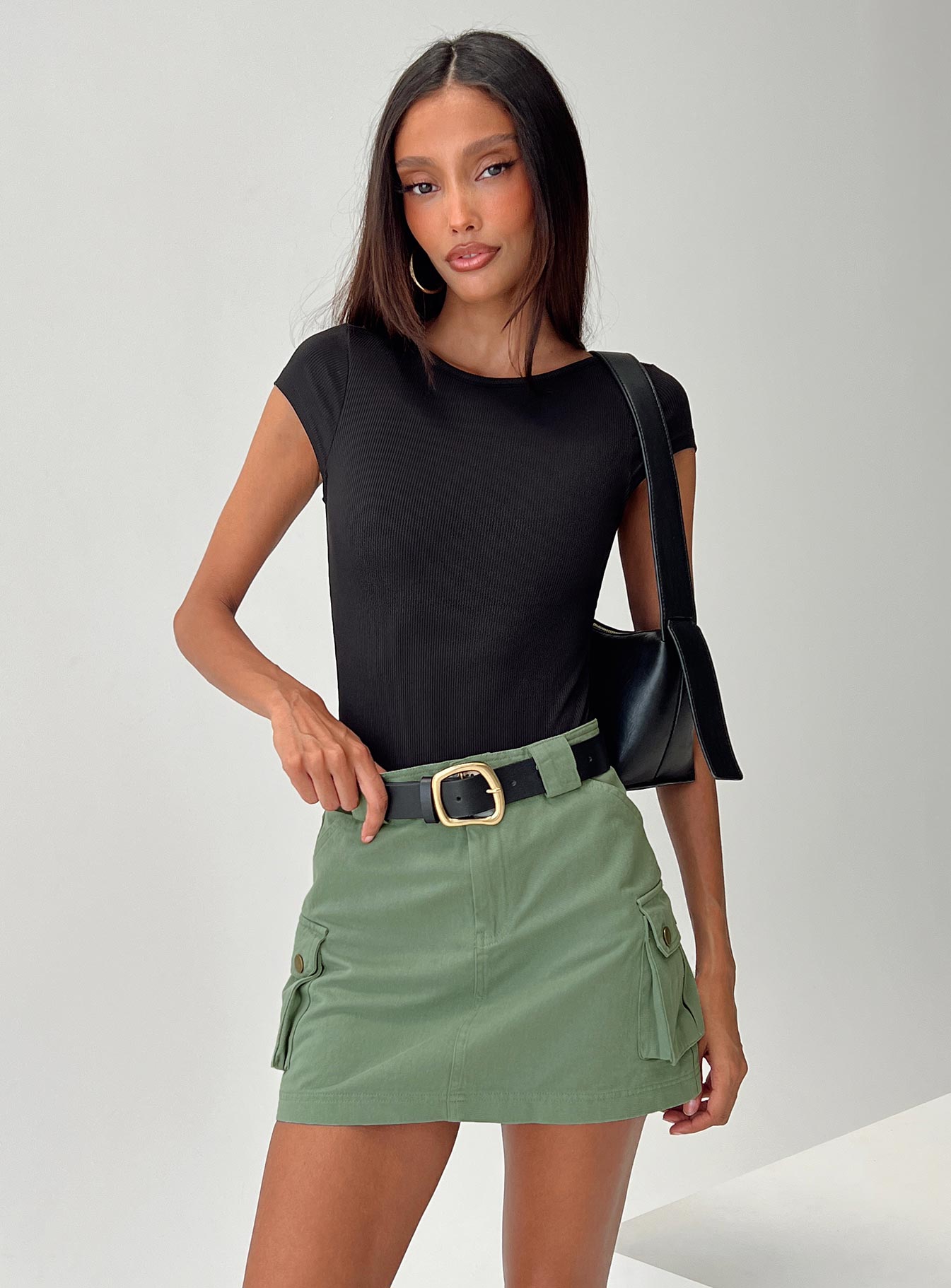 product Lydie Cargo Mini Skirt Green Princess Polly  Mini Skirts 