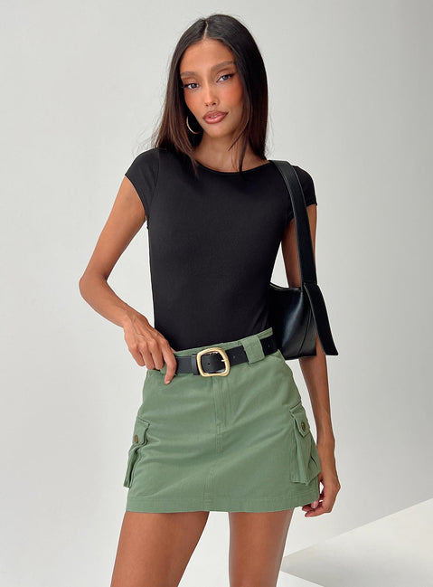 product Lydie Cargo Mini Skirt Green Princess Polly  Mini Skirts 