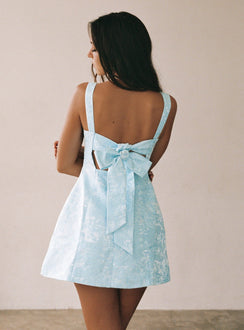 Asterie Bow Detail Mini Dress Blue