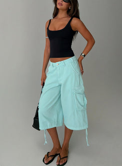 Hudsen Longline Cargo Shorts Turquoise