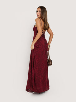 South of France Maxi Dress Burgundy