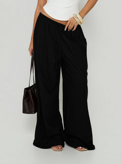 Peacemaker Tie Waist Relaxed Pants Black