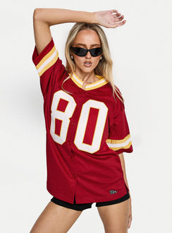 USC Football Button Down Jersey Cardinal