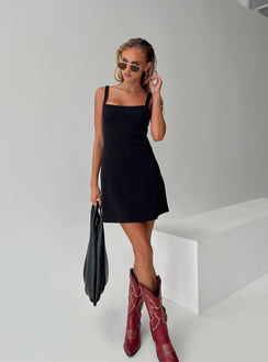 product Princess Polly Asymmetric Neckline  De Santis Mini Dress Black