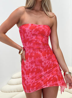 product Princess Polly Boat Neck  Donelli Mini Dress Pink Floral Tall