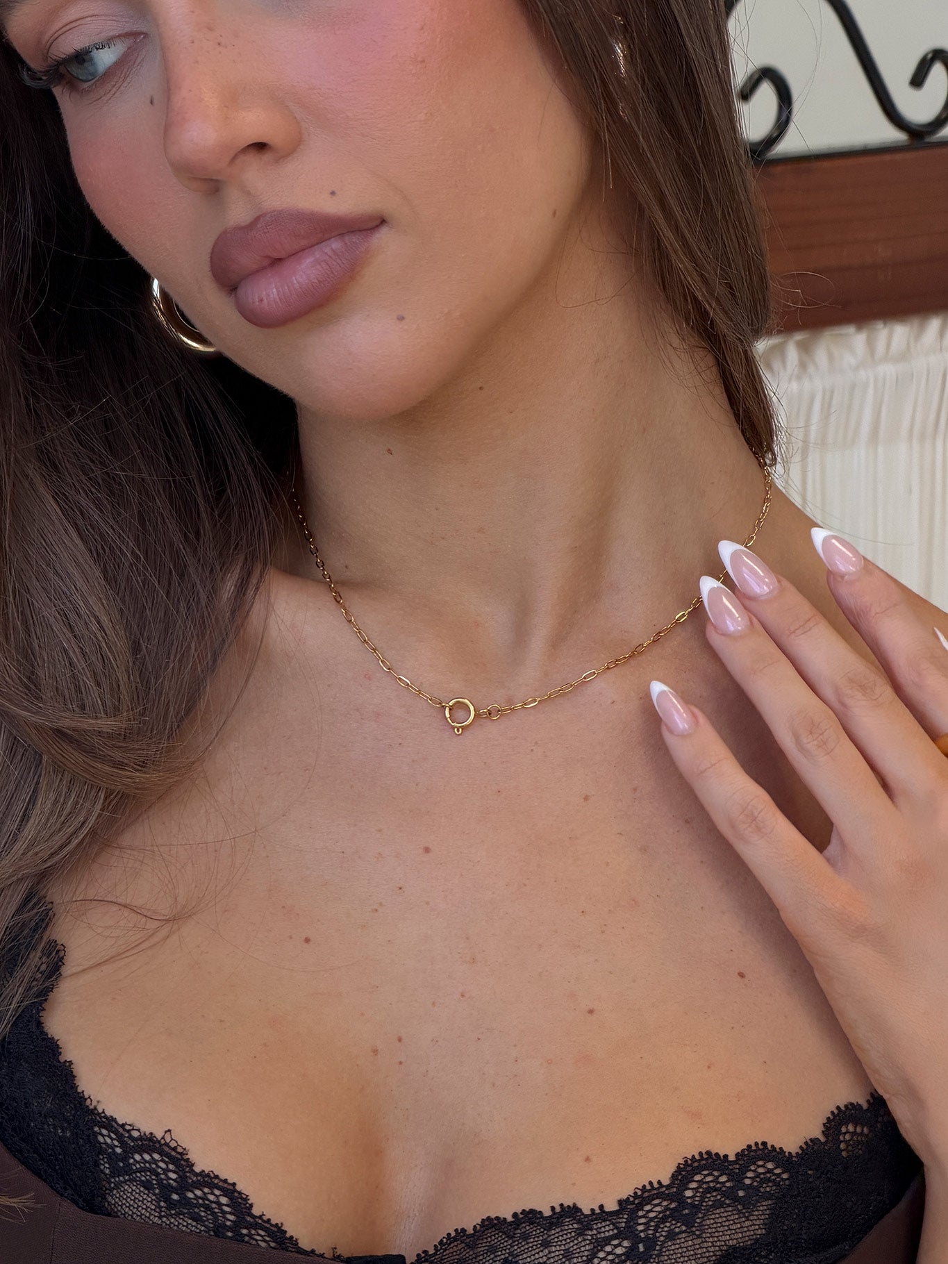 Zephry Gold Plated Link Chain Necklace Gold