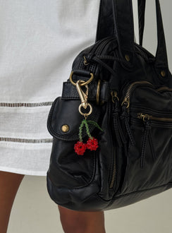 Good Influence Beaded Cherry Keychain Gold / Multi