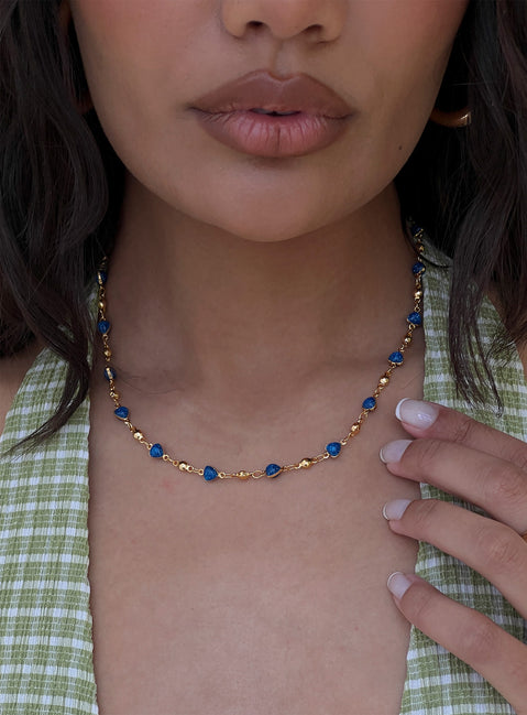 Abagail Gemstone Necklace Gold