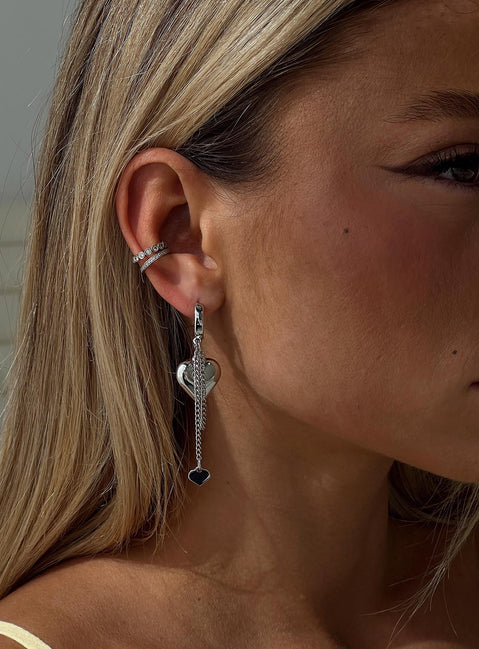 We Found Love Earrings Silver