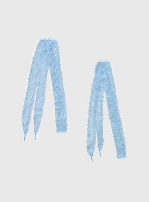 Masonne Lace Shoelaces Blue