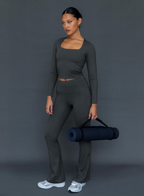 Grey yoga pants