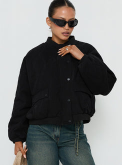 Stick Season Quilted Jacket Black