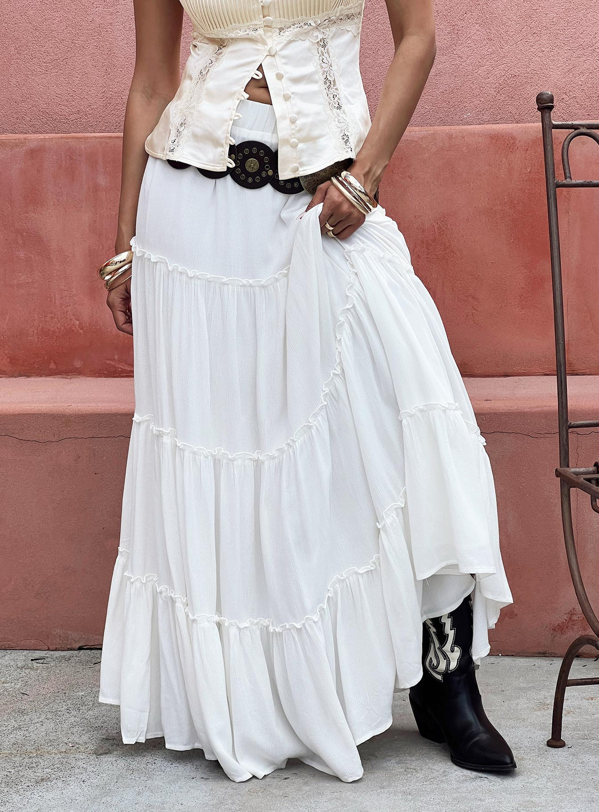 product Miriah Maxi Skirt White Princess Polly  Midi Skirts 