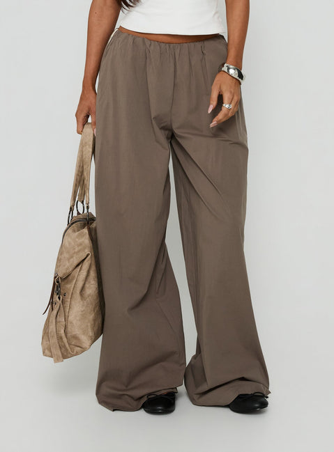 Lunea Concealed Waistband Pants Mushroom Stripe