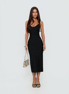 Justina Bandage Midi Dress Black