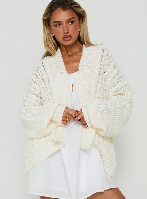 Abner Cable Cardigan Cream