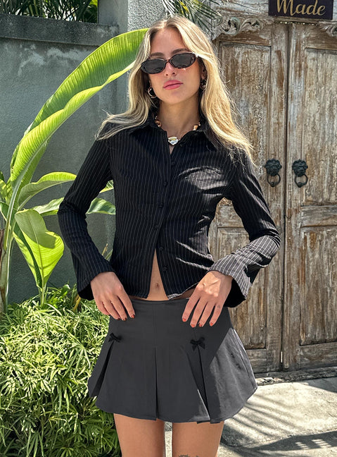 product Princess Polly Full Sleeves High Neck  Anni Stripe Shirt Pinstripe