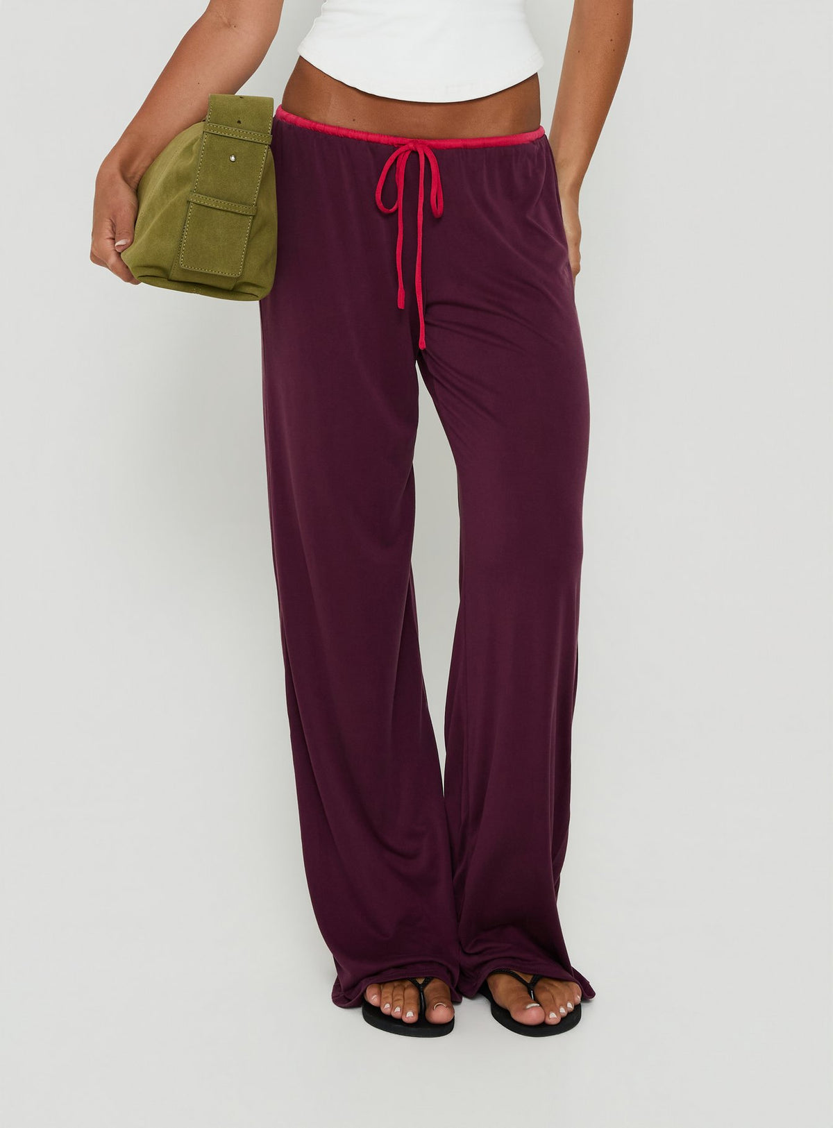 Jessika Ultra Low Pants Red / Plum