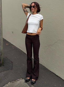 Kinkirk Flared Pants Chocolate