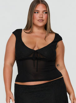 Quani Lace Top Black Curve