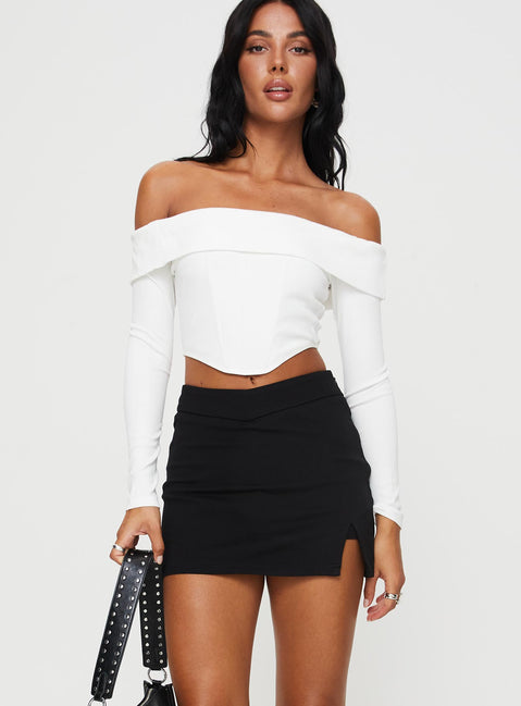 product Ravyn Skort Black Princess Polly Low Rise Shorts 