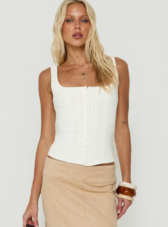 Floreva Corset Top White
