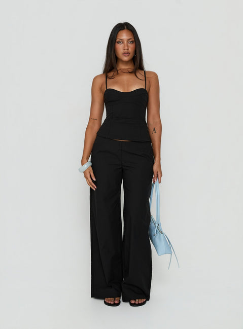 Kierstyn Corset Set Black