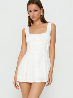Skaii Square Neck Playsuit White