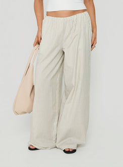Designed with Lunea Concealed Waistband Pants Pinstripe womens regular pants featuring mid-rise product Princess Polly