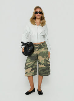 Featuring the Ramonda Faux Fur Hooded Jumper Grey Marle womens-jumpers in short length with oversized fit product Princess Polly