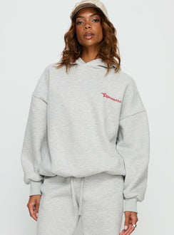 Designed with Stargirl Hoodie in Grey Marle womens-jumpers featuring long oversized fit product Princess Polly