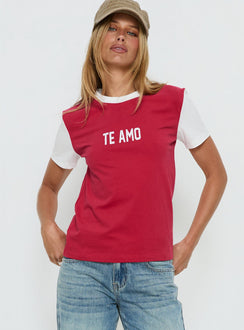 Te Amo Tee Crimson