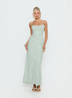 Avienna Maxi Dress Sage Burnout