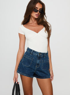Take My Breath Denim Shorts Blue Tall