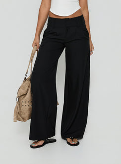 Loved Up Low Rise Baggy Pants Black Petite