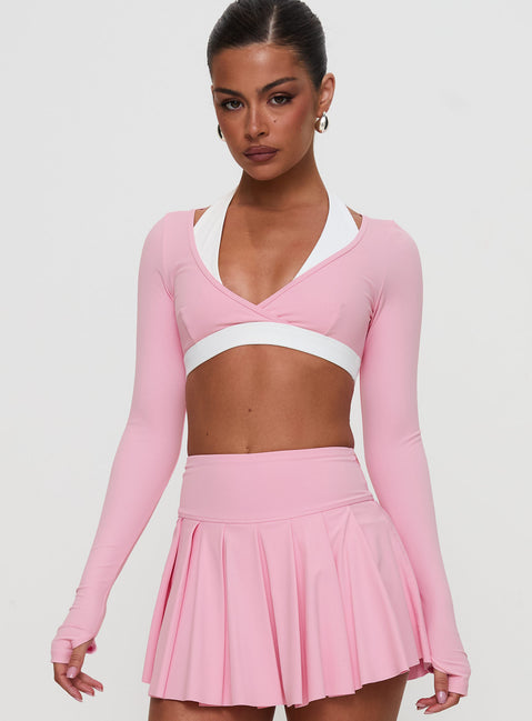 Vitality Long Sleeve Active Crop Pink