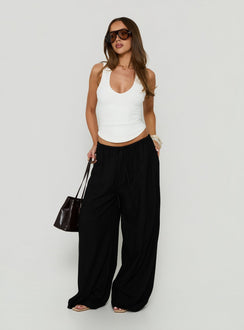 Peacemaker Tie Waist Relaxed Pants Black
