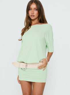Ashlinn Off Shoulder Drapey Mini Dress Jelly Mint
