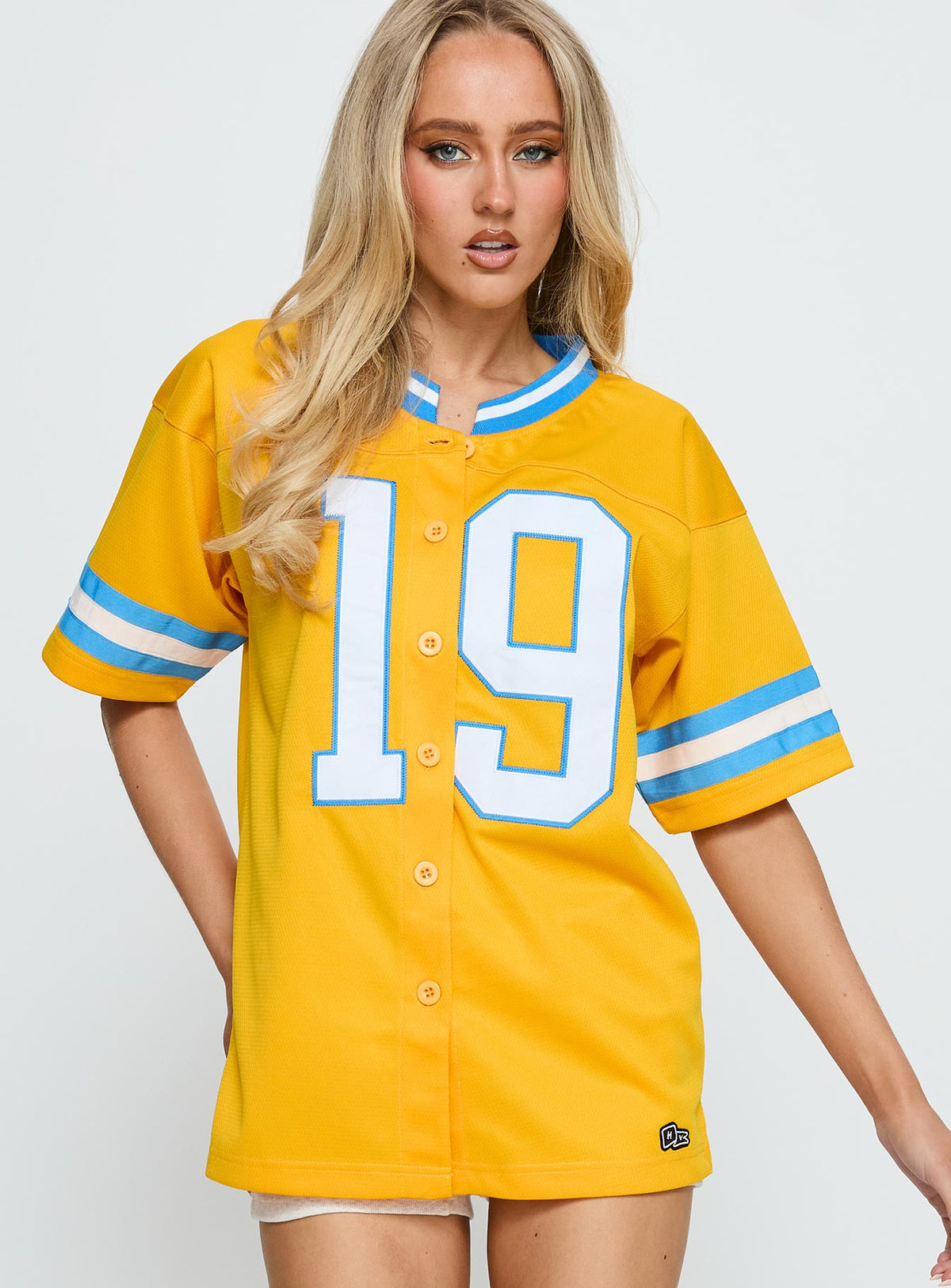 UCLA Football Button Down Jersey Gold