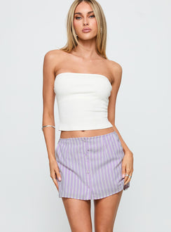   front view of model wearing Princess Polly Told You So Mini Skirt Multi Mini Skirts 