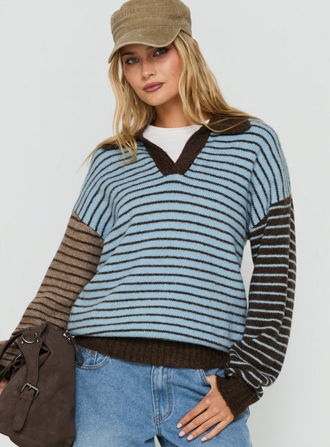 Maddelina Long Sleeve Rugby Top Multi Stripe